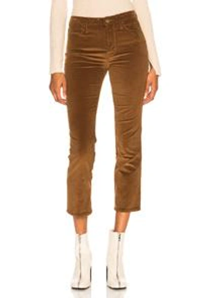 Shop Frame Le High Straight In Brown In Warm Tan