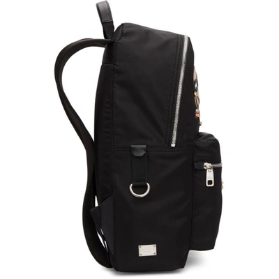 Shop Dolce & Gabbana Dolce And Gabbana Black Cupid Dgfamily Backpack In 8b956 Black