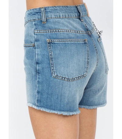 Shop Alexa Chung Classic Denim Shorts In Blue