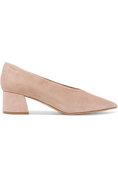 Shop Vince Rafe Suede Pumps In Taupe