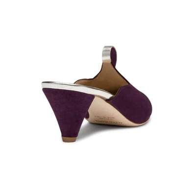 Shop Alexis Isabel Purple Suede Mules