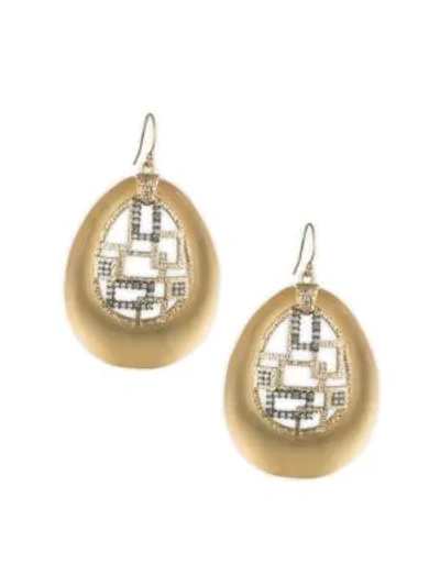 Shop Alexis Bittar Brutalist Butterfly Crystal Drop Earrings In Yellow Gold