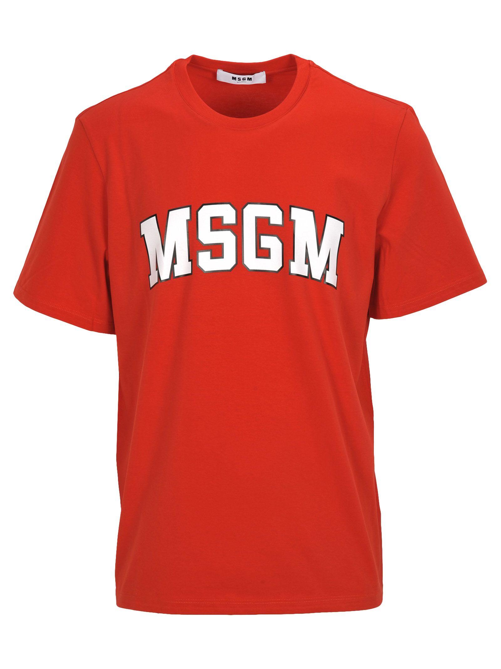 Msgm Tshirt College In Red | ModeSens