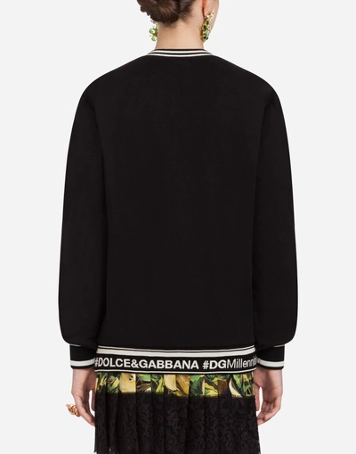 Shop Dolce & Gabbana Jersey Sweatshirt In Black