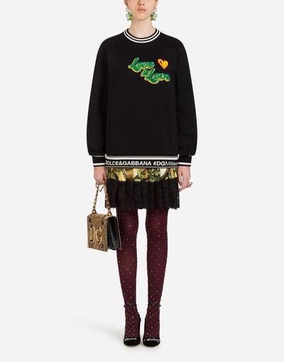 Shop Dolce & Gabbana Jersey Sweatshirt In Black