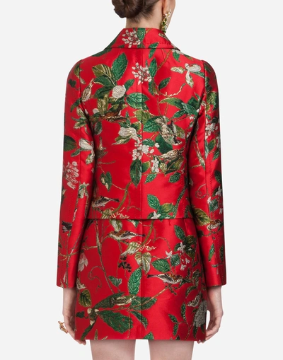 Shop Dolce & Gabbana Jacquard Blazer In Multi-colored