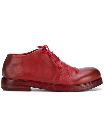 Shop Marsèll Distressed Lace-up Shoes - Red