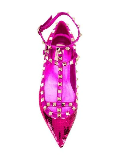 Shop Valentino Garavani Rockstud Ballerinas - Pink