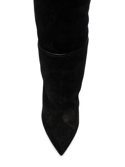 Shop Saint Laurent Niki 150mm Cone Heel Boots In Black