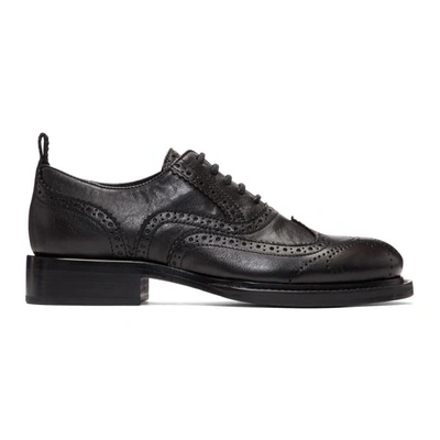 Shop Ann Demeulemeester Black Canyon Wingtip Brogues In 099 Black
