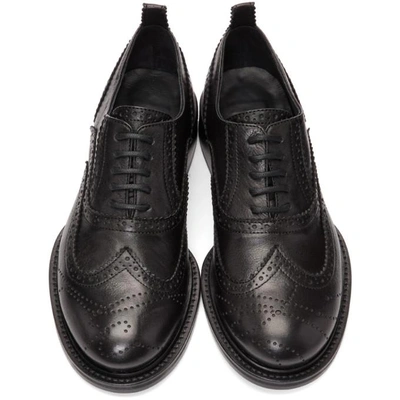 Shop Ann Demeulemeester Black Canyon Wingtip Brogues In 099 Black