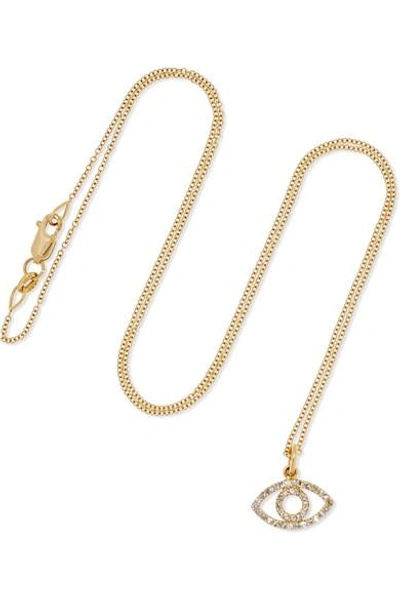 Shop Ileana Makri Empty Eye 18-karat Gold Diamond Necklace
