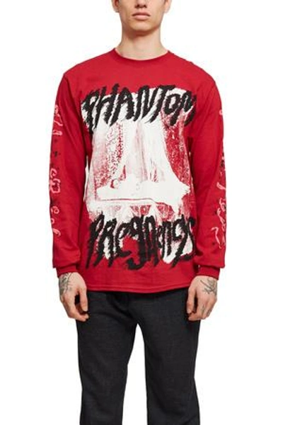 Shop Blue Roses Opening Ceremony Twister Long-sleeve T-shirt In Red