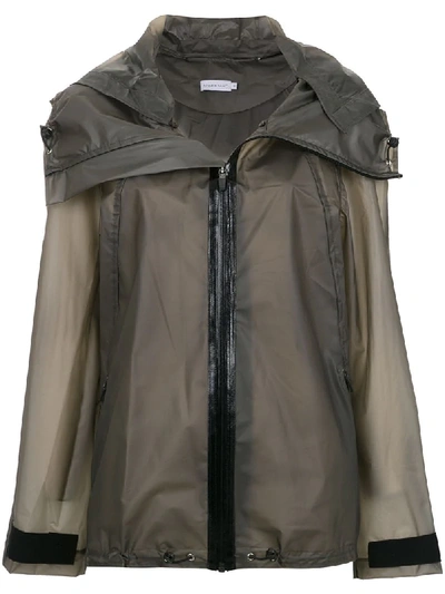 Shop Mara Mac Sheer Hooded Jacket In Grey