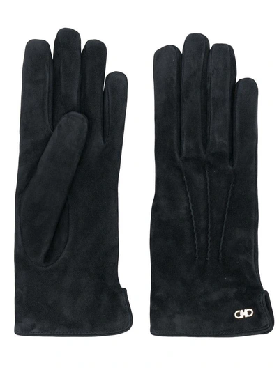 Shop Ferragamo Cashmere-lined Gloves In Black