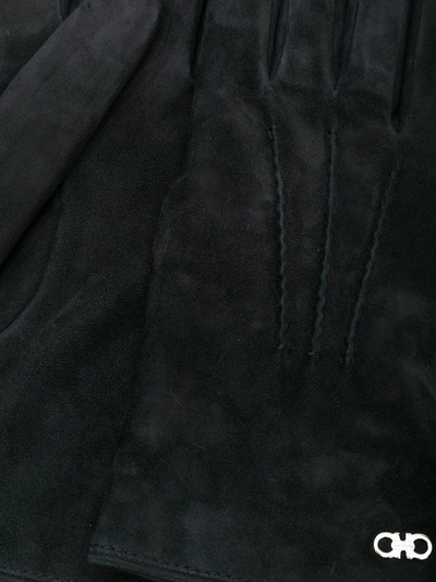 Shop Ferragamo Cashmere-lined Gloves In Black