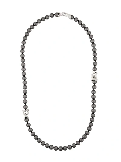 Shop Ferragamo Salvatore  Pearl String Necklace - Metallic