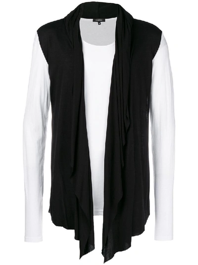 Shop Unconditional Contrast Hooded Cape Waistcoat T-shirt - White