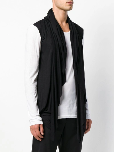 Shop Unconditional Contrast Hooded Cape Waistcoat T-shirt - White
