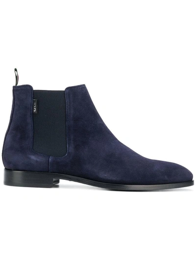 ramme hundehvalp Civic Paul Smith Men's Marlowe Leather Chelsea Boots In Blue | ModeSens