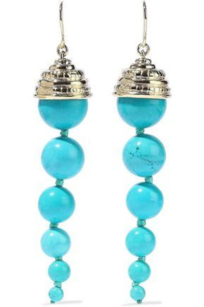 Shop Aurelie Bidermann Aurélie Bidermann Woman Lakotas Gold-tone Stone Earrings Turquoise