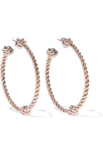 Shop Aurelie Bidermann Aurélie Bidermann Woman Palazzo Rose Gold-tone Hoop Earrings Rose Gold