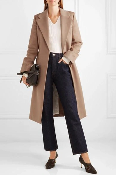 Shop Joseph Marline Wool-blend Coat In Camel