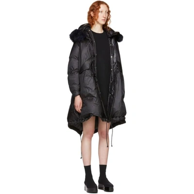 Shop Sacai Black Down Coat In 001 Black