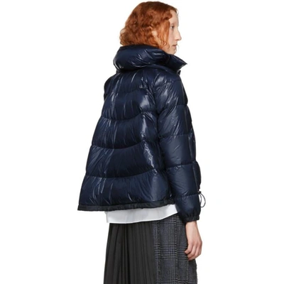 Shop Sacai Navy Down Jacket In 201 Navy