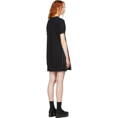 Shop Sacai Black Short Sponge Sweat Dress In 001 Black