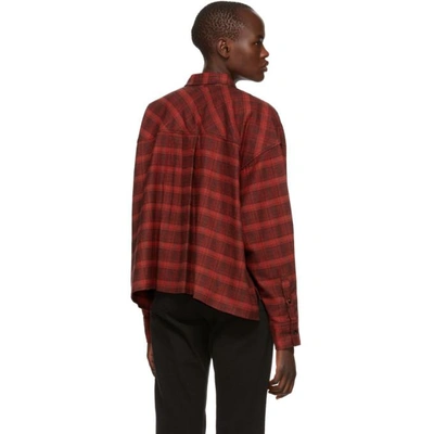 Shop Isabel Marant Étoile Isabel Marant Etoile Red Delora Flannel Shirt In 70rd Red