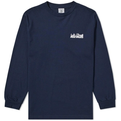 Shop Alltimers Long Sleeve Late Tee In Blue