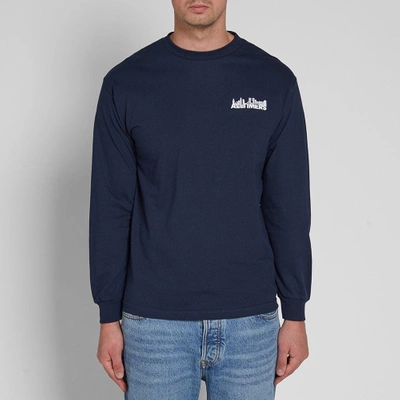 Shop Alltimers Long Sleeve Late Tee In Blue