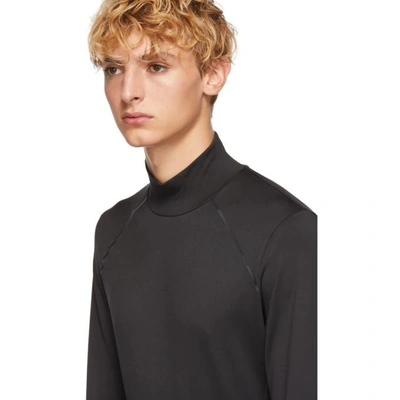 Shop Blackbarrett By Neil Barrett Black Compression Long Sleeve T-shirt In 01 Black