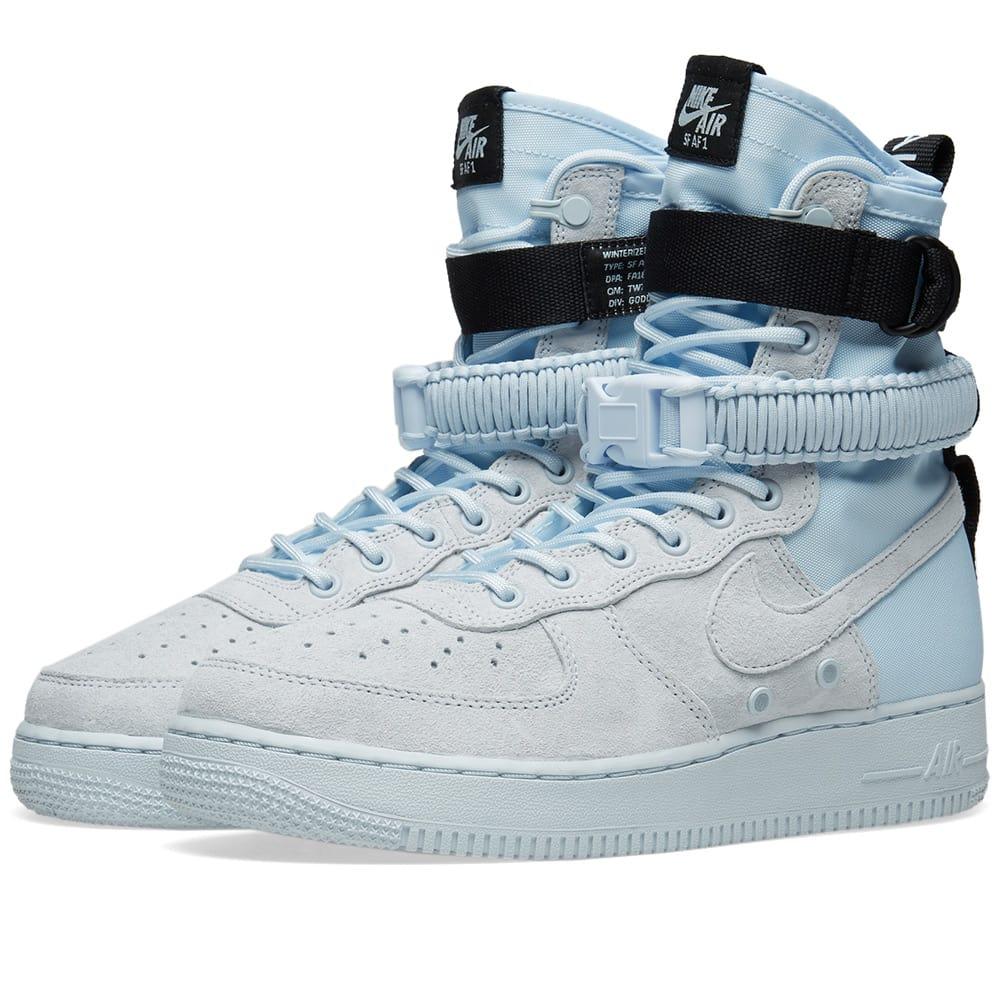 nike sf af1 light blue