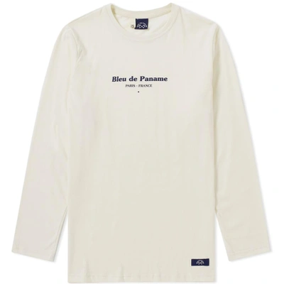 Shop Bleu De Paname Long Sleeve Logo Tee In White