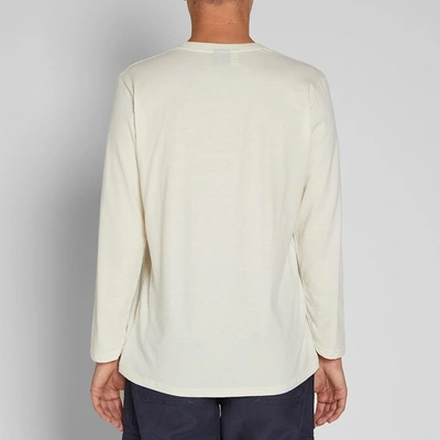 Shop Bleu De Paname Long Sleeve Logo Tee In White