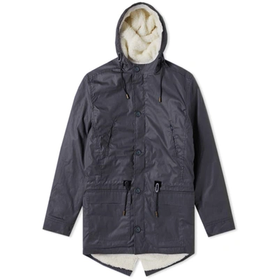 Shop Bleu De Paname Gabardine Parka In Blue