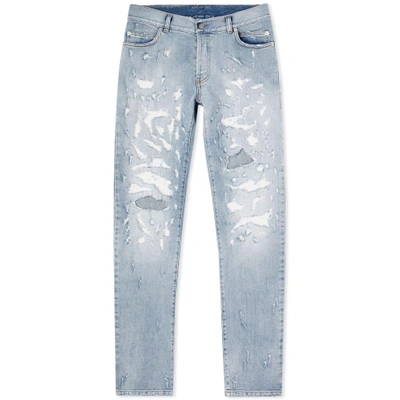 Shop Balmain Skinny Vintage Destroy Jean In Blue