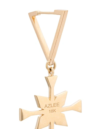 Shop Azlee Pave Compass Diamond Hoops