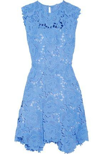 Shop Catherine Deane Woman Asymmetric Guipure Lace Dress Light Blue