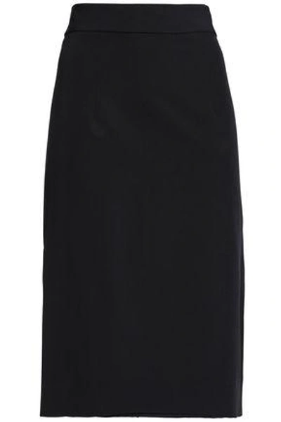 Shop Milly Woman Bow-detailed Cady Skirt Black