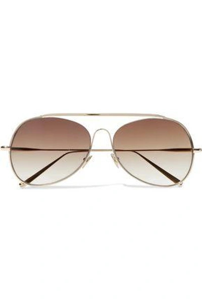 Shop Acne Studios Spitfire Aviator-style In Gold