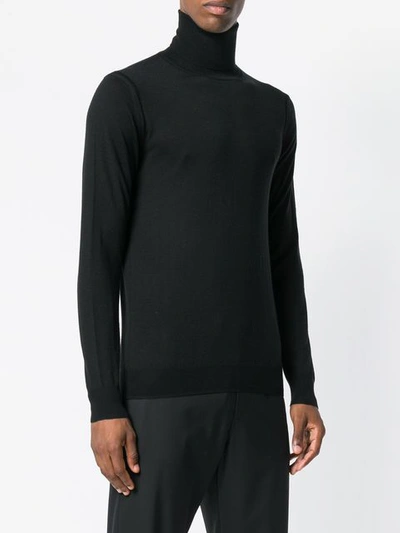 Shop Paolo Pecora Turtleneck Jumper In Black