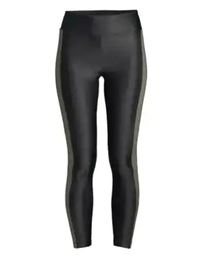 Shop Koral Dynamic Hi-rise Mesh Panel Leggings In Black Agave