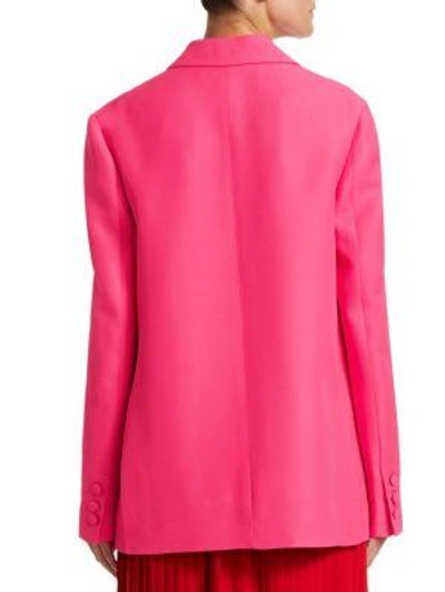 Shop Valentino Oversize Single Breasted Blazer In Pink