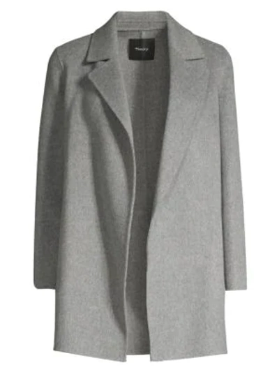 Shop Theory Women's Clairene Wool & Cashmere Jacket In Medium Grey Melange