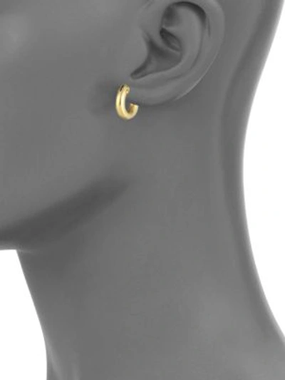 Shop Roberto Coin Women's 18k Yellow Gold Huggie Hoop Earrings/0.5"