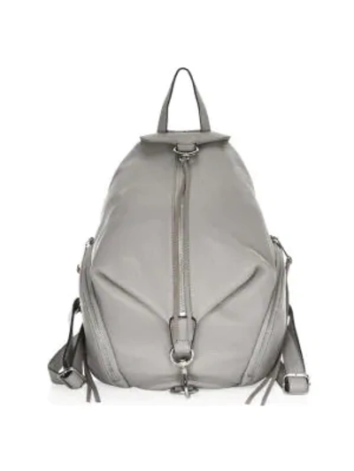Shop Rebecca Minkoff Women's Julian Leather Backpack In Grey
