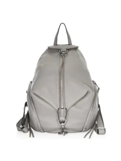 Shop Rebecca Minkoff Women's Julian Leather Backpack In Grey